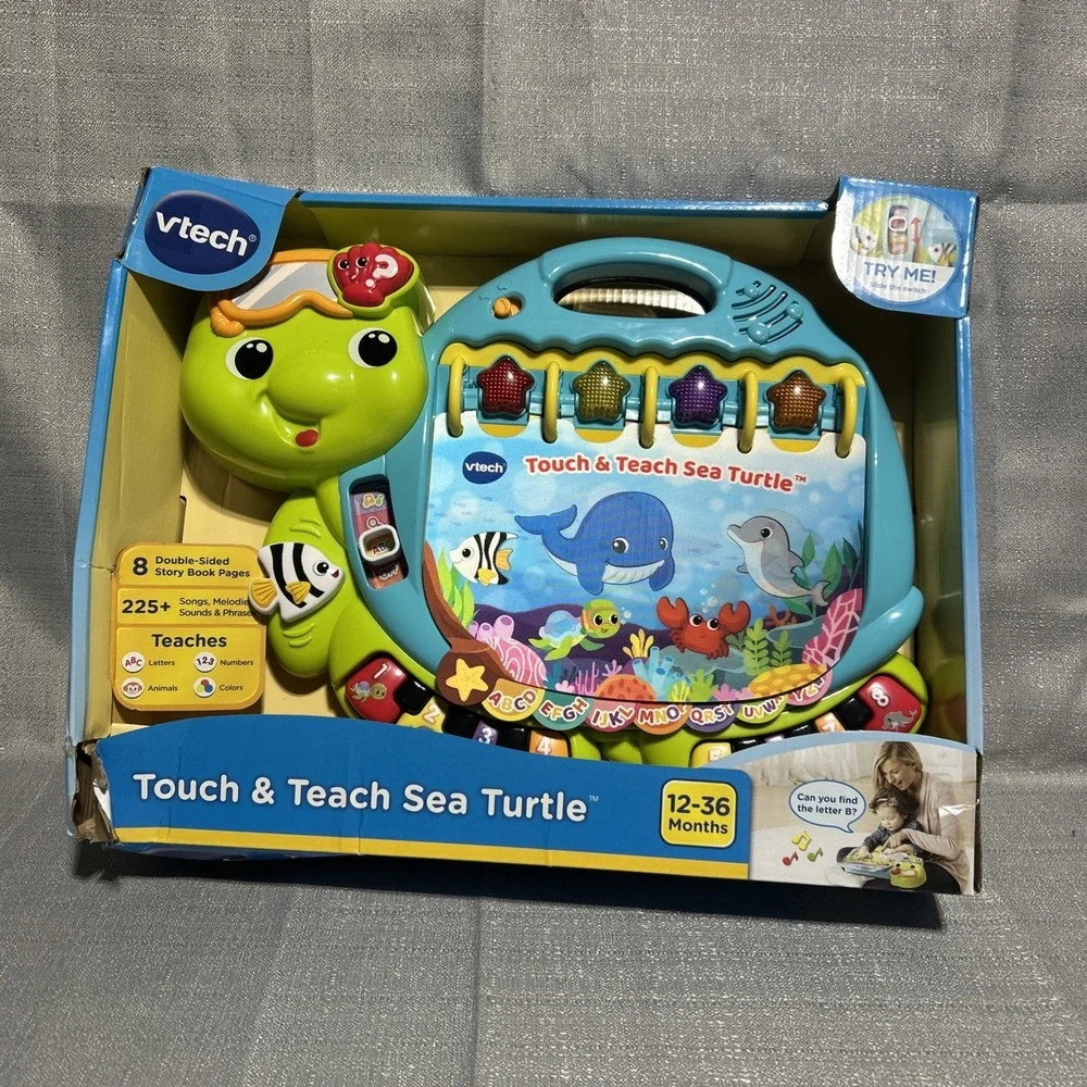 VTech Touch andVTech Touch and Teach Sea Turtle Interactive Learning Book, Green